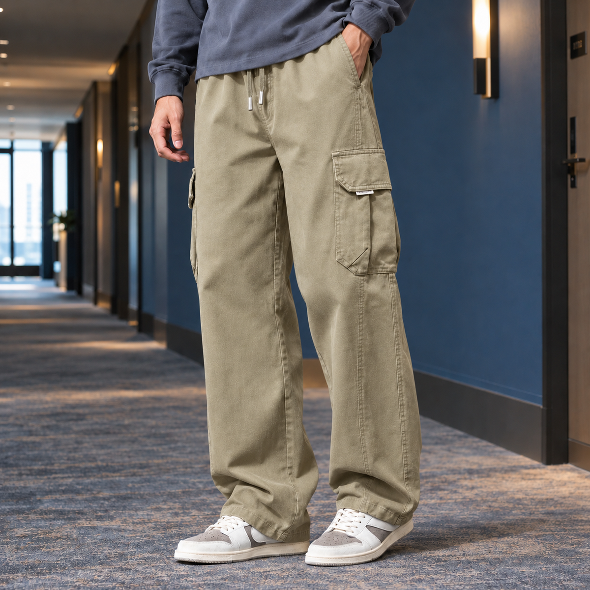 Cooper Wide Leg Pants - Khaki