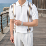 Nash Zip Polo - White