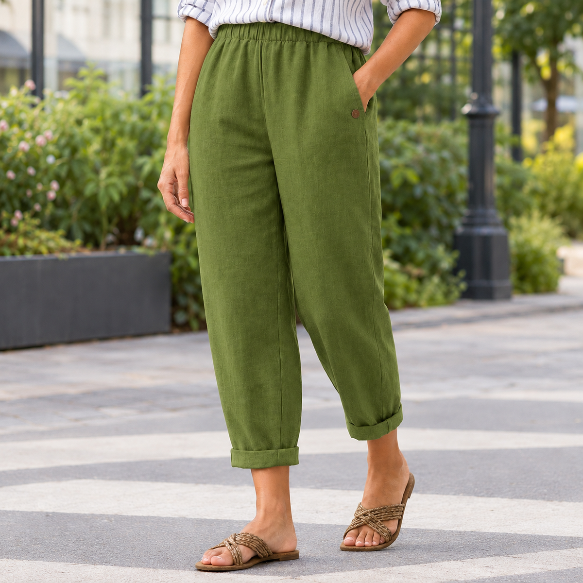 Cassia Relaxed Pants - Green