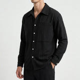 Caleb Camp Collar Shirt - Black