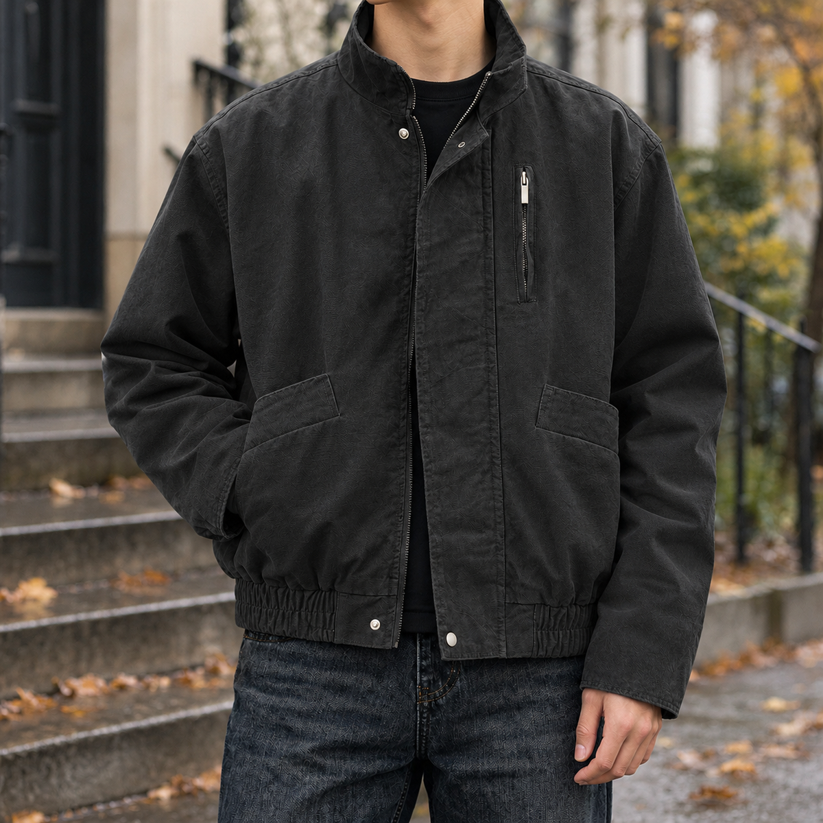 Leo Utility Jacket - Black