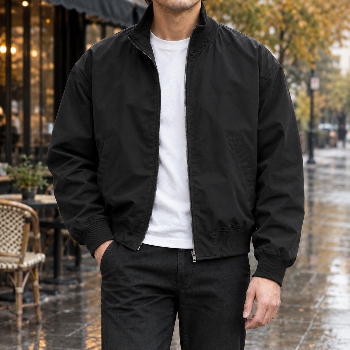 Odilon Bomber Jacket - Black