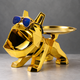 Oberon Bulldog Valet Tray - Gold