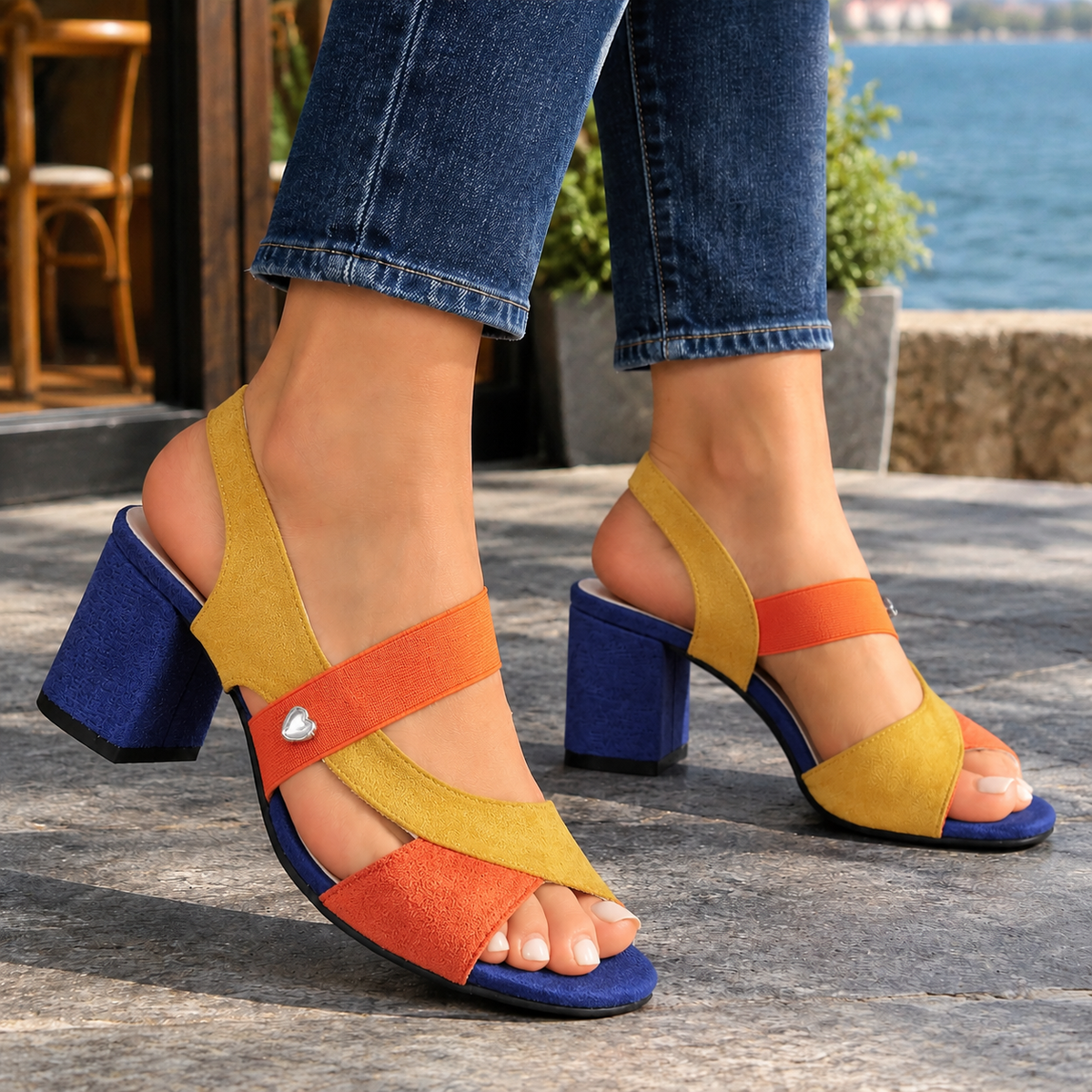 Valentini Orthopedic Sandals - Orange