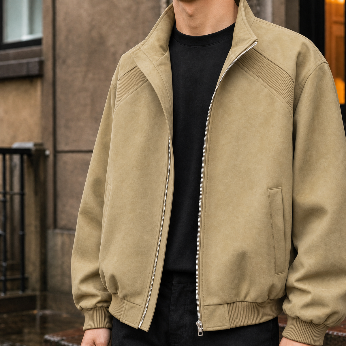 Frank Aviator Jacket - Khaki