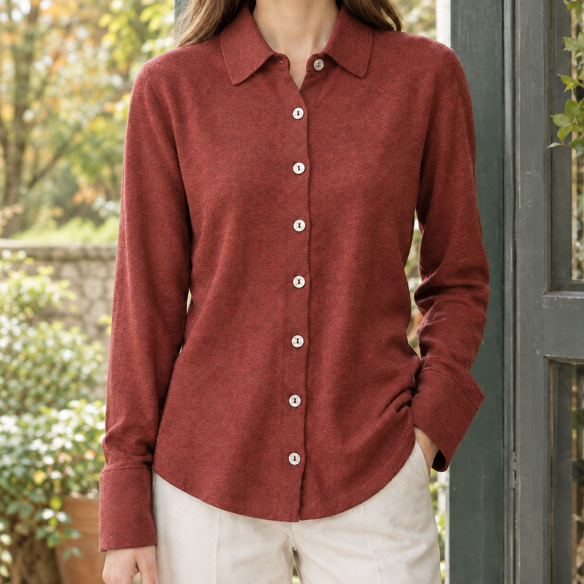 Mackenzie Cashmere Cardigan - Skin Red