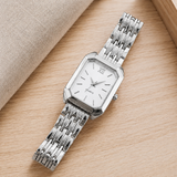 Hawthorne Geometric Watch - Silver White
