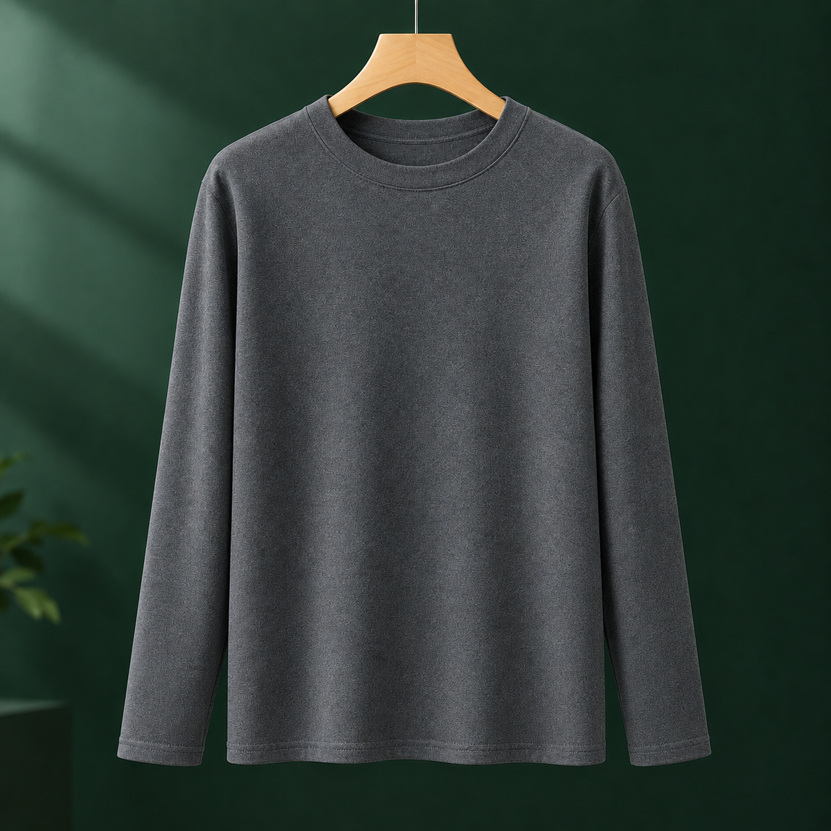 Lewis Crew Neck Top - Round Neck Dark Gray