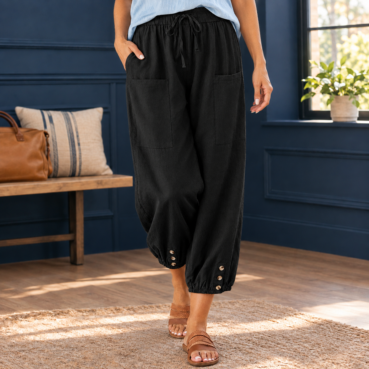 Estelle Relaxed Pants - Black