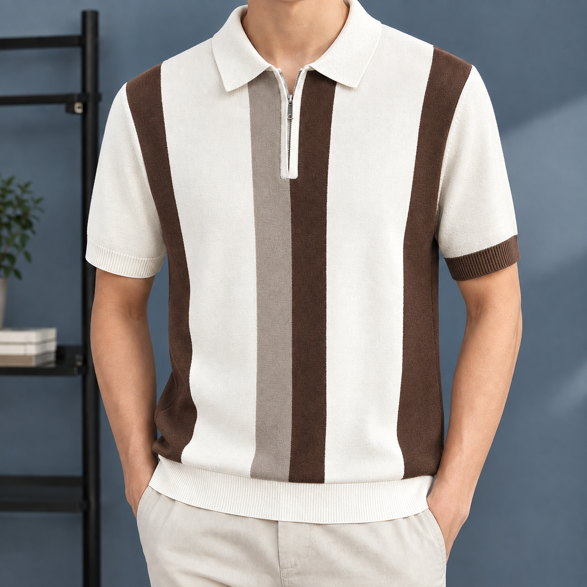 Alderic Half-Zip Sweater - Coffee