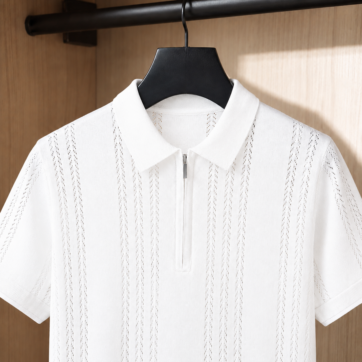 Felix Half-Zip Polo - White