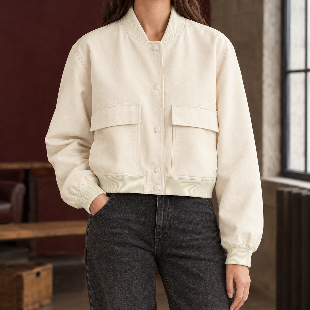 Ludovica Utility Jacket - Beige