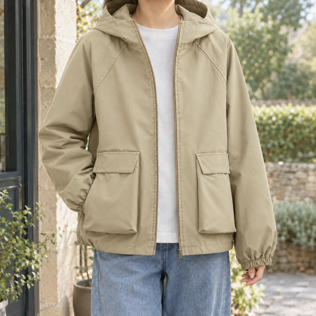 Isabelle Hooded Jacket - Khaki