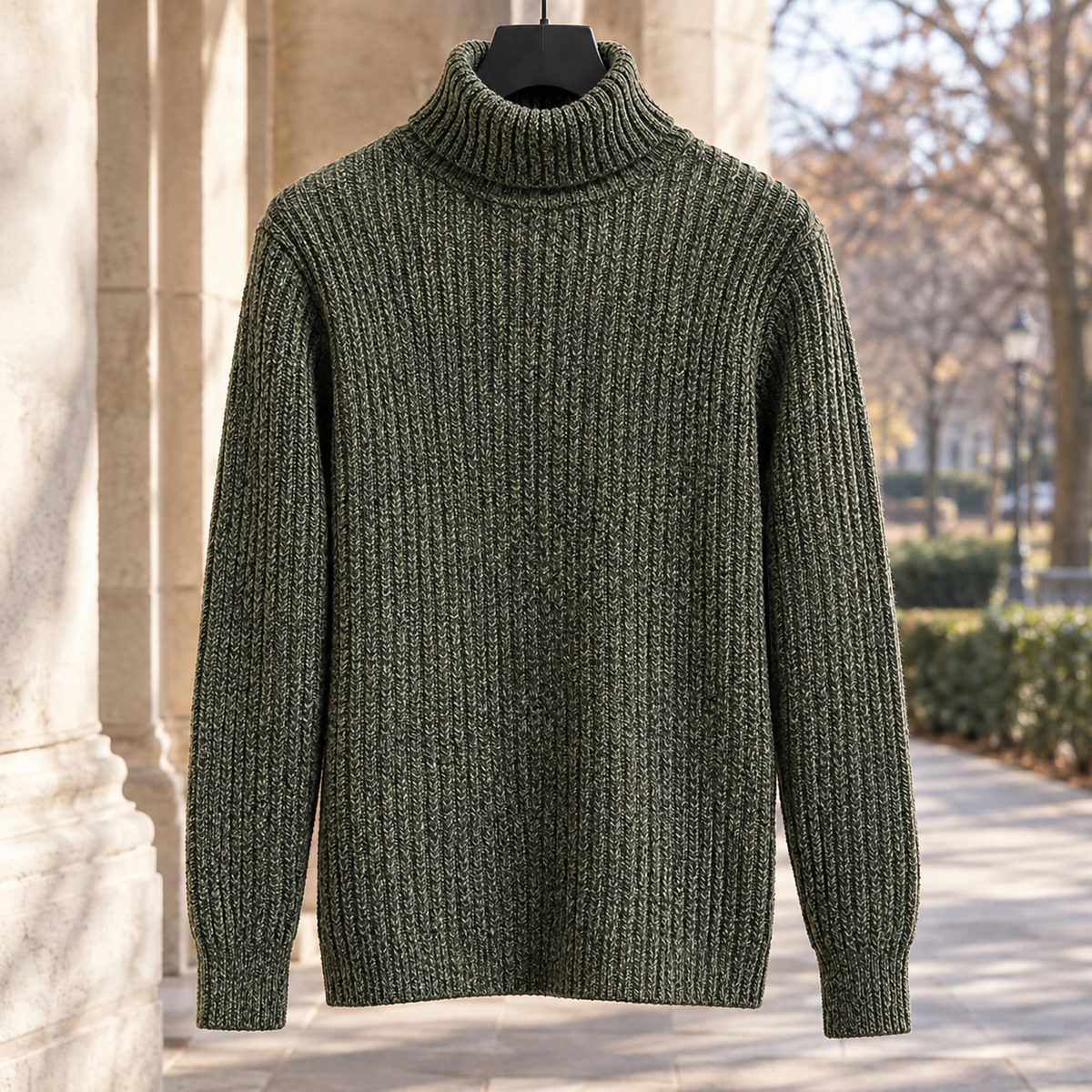 Aubin Ribbed Turtleneck Sweater - Turtleneck-green