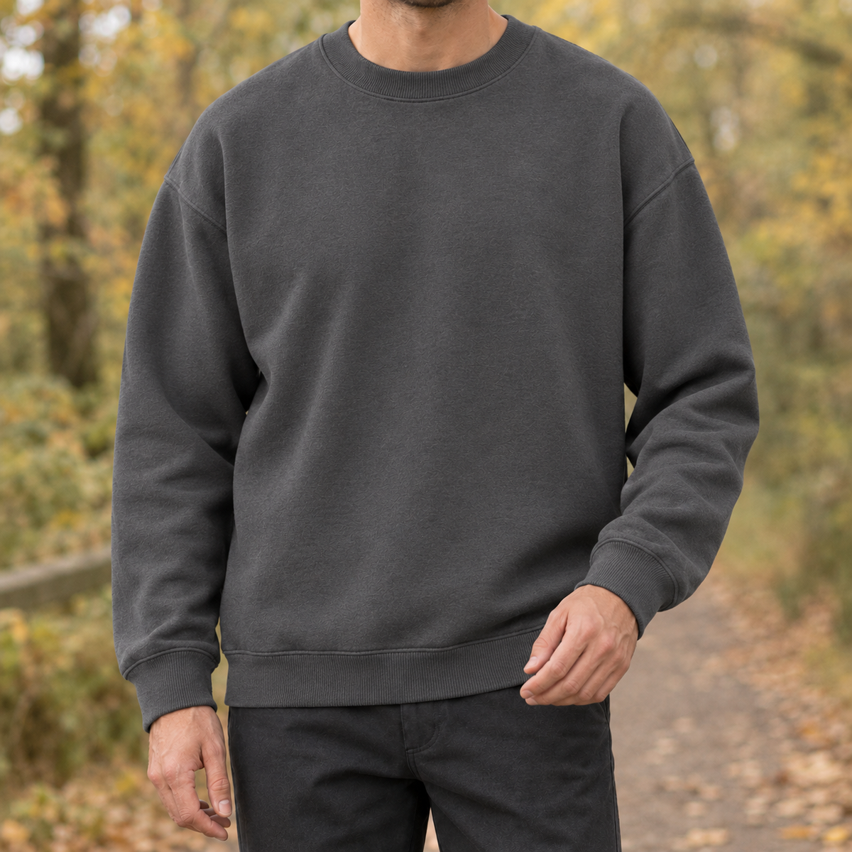 Maximilian Crew Neck Sweater - Dark Gray