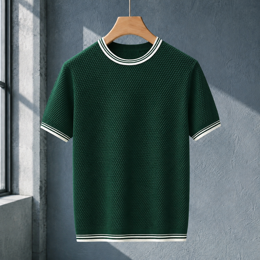 Yannick Textured T-Shirt - Green