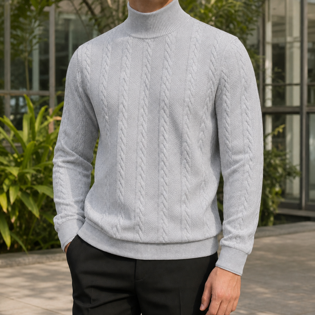 Finnian Cable Sweater - Gray