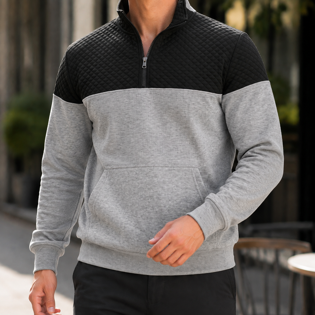 Wendell Colorblock Sweatshirt - Black