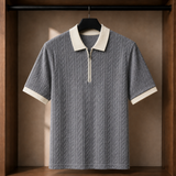 Stellan Jacquard Polo - Gray