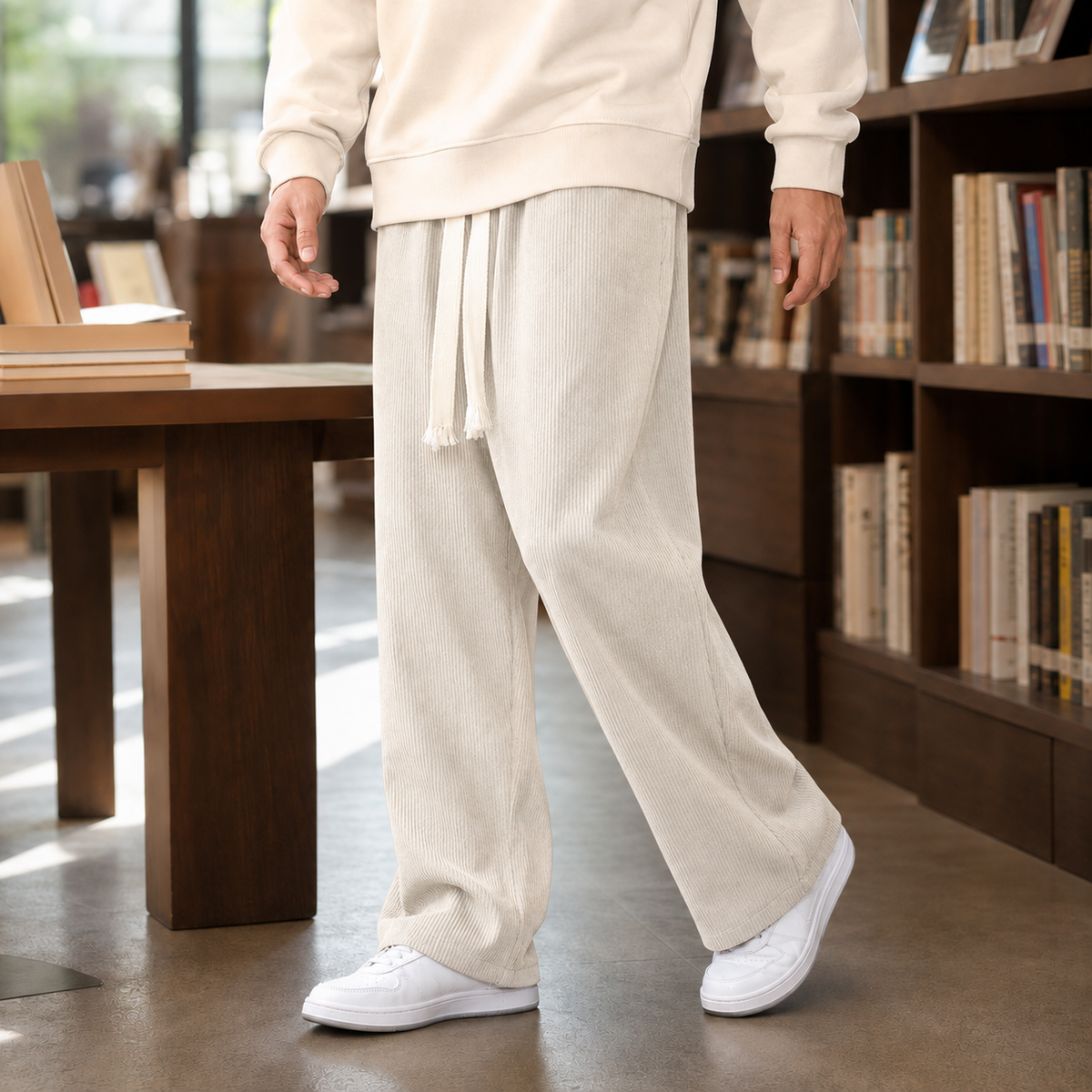 Gustave Wide Leg Pants - Apricot