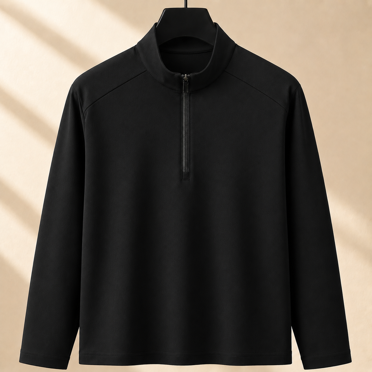 Xavier Quarter Zip Pullover - Black