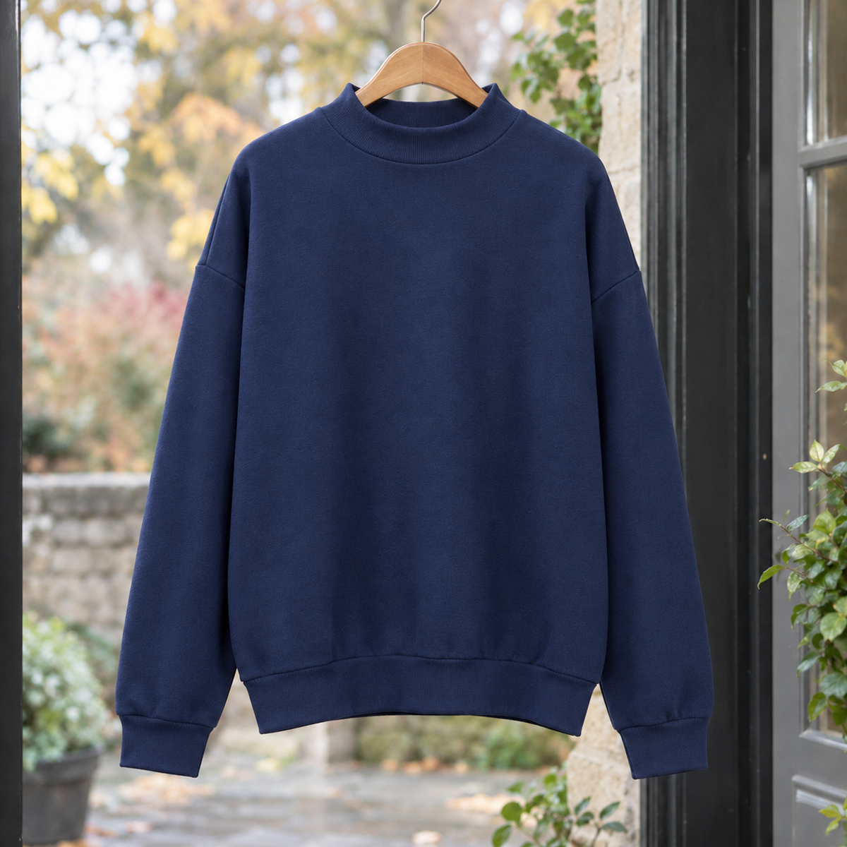 Gillian Mock Neck Sweater - Navy