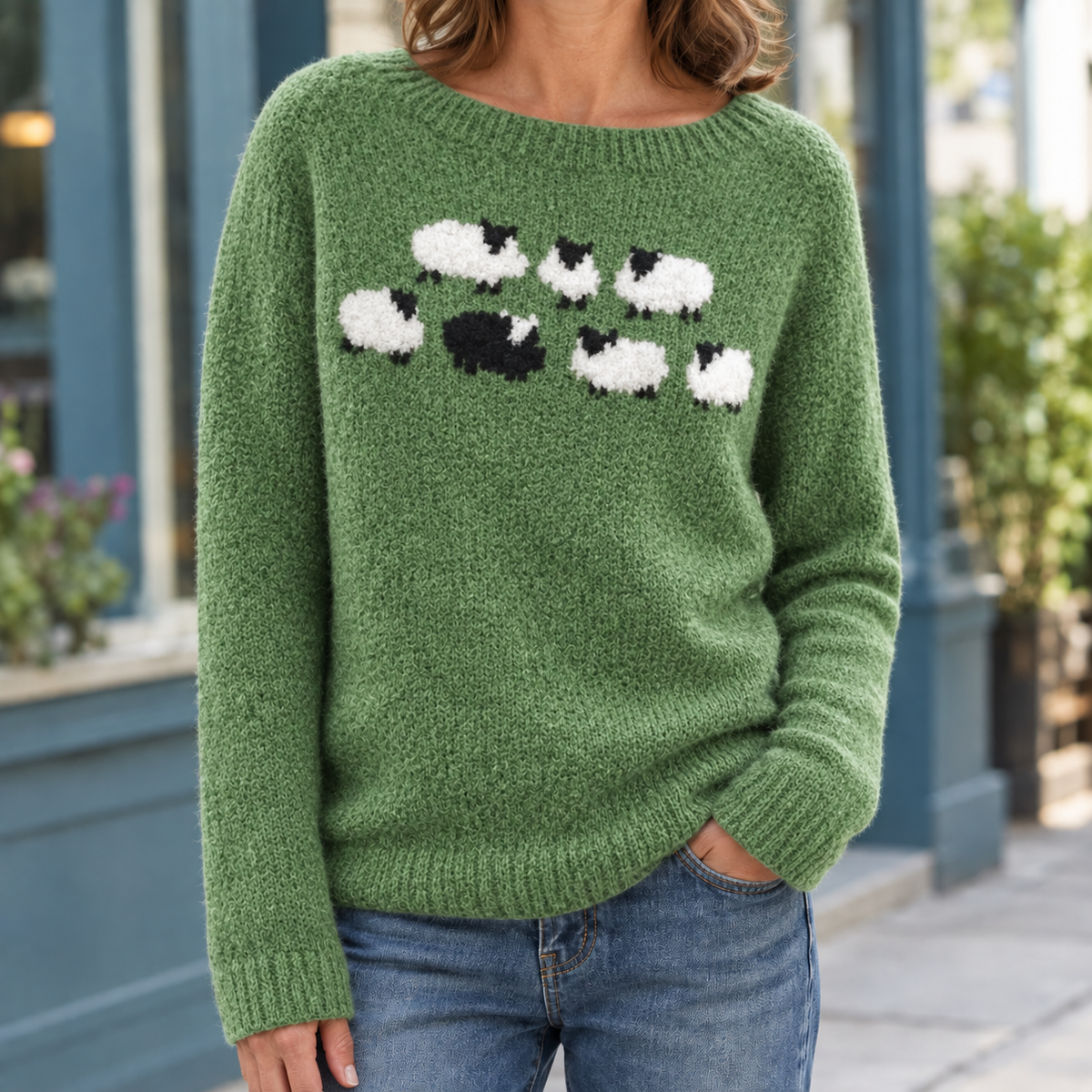 Edith Cashmere Sweater - Green