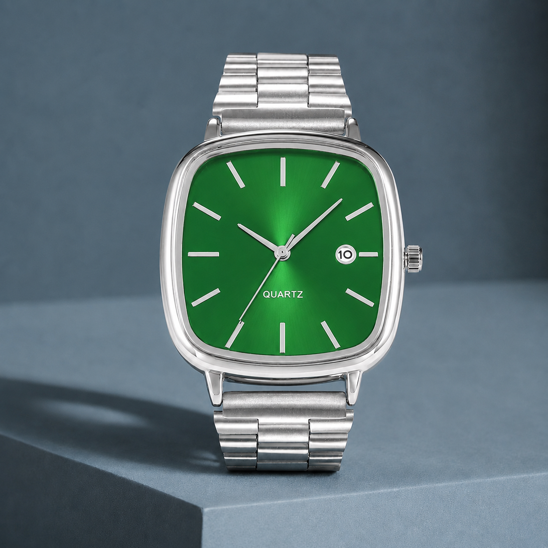 Whitfield Retro Square Watch - Men's Fluorescent Green