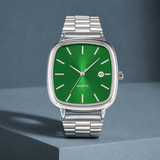 Whitfield Retro Square Watch - Men's Fluorescent Green