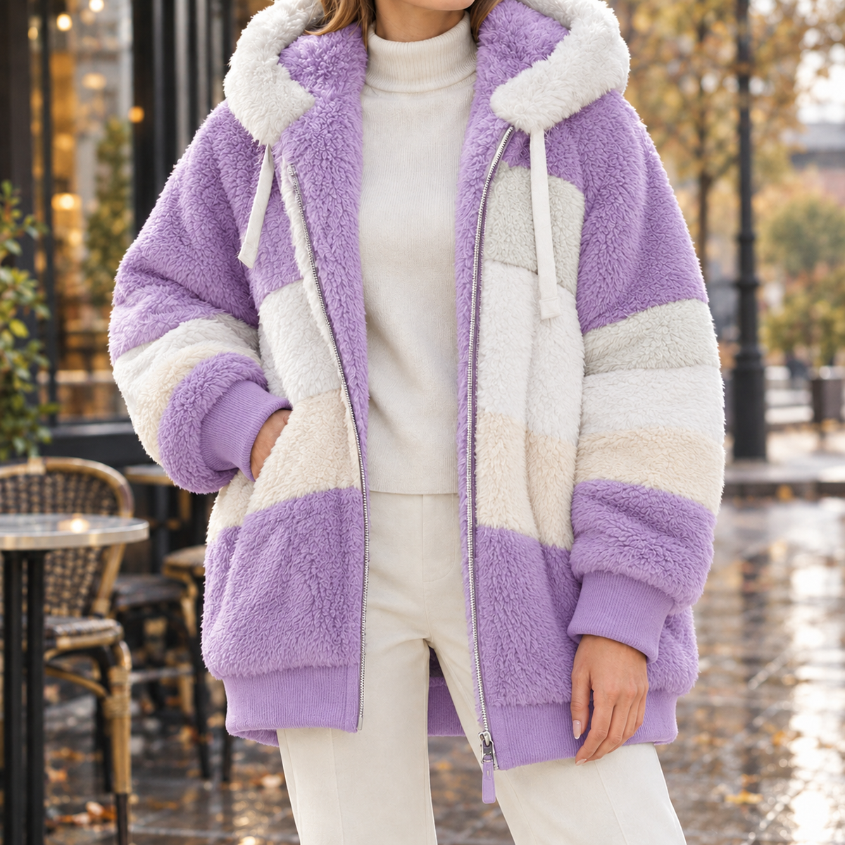 Ariadne Colorblock Jacket - Purple
