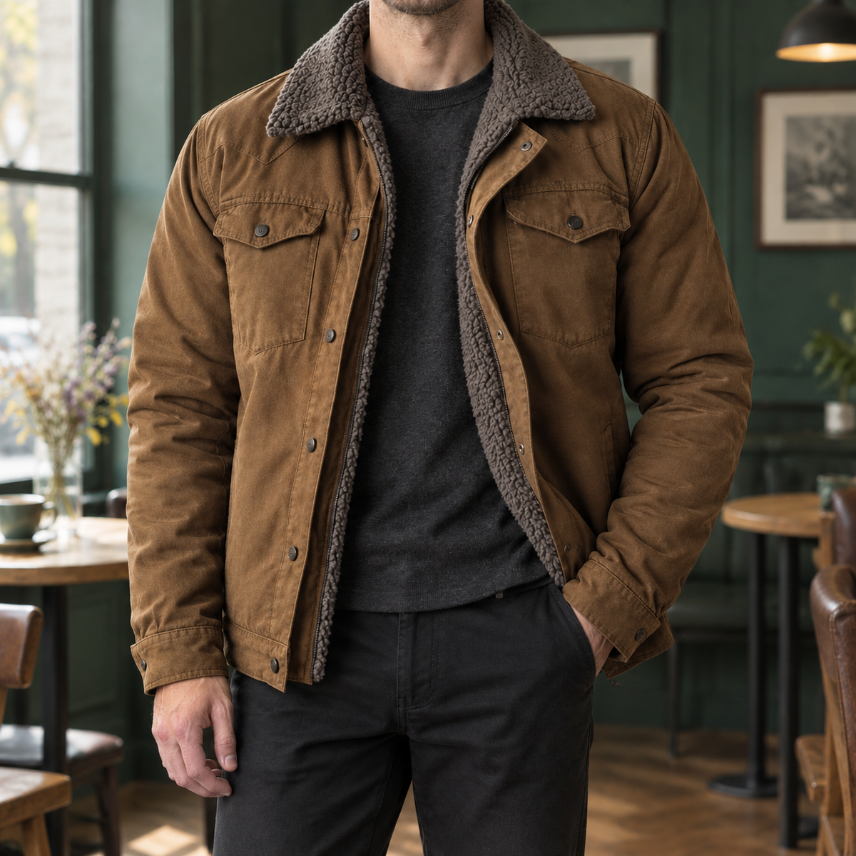 Adrian Western Jacket - Brown