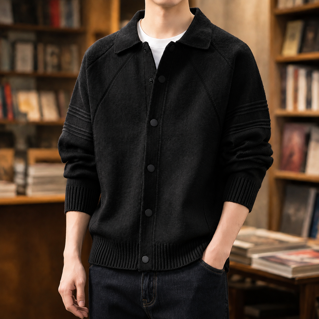 Roman Knit Jacket - Black