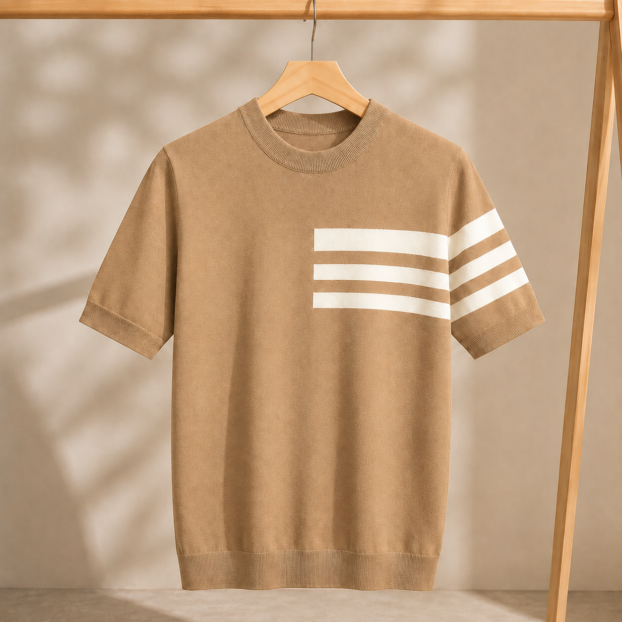 Jude Crew Neck Top - Khaki