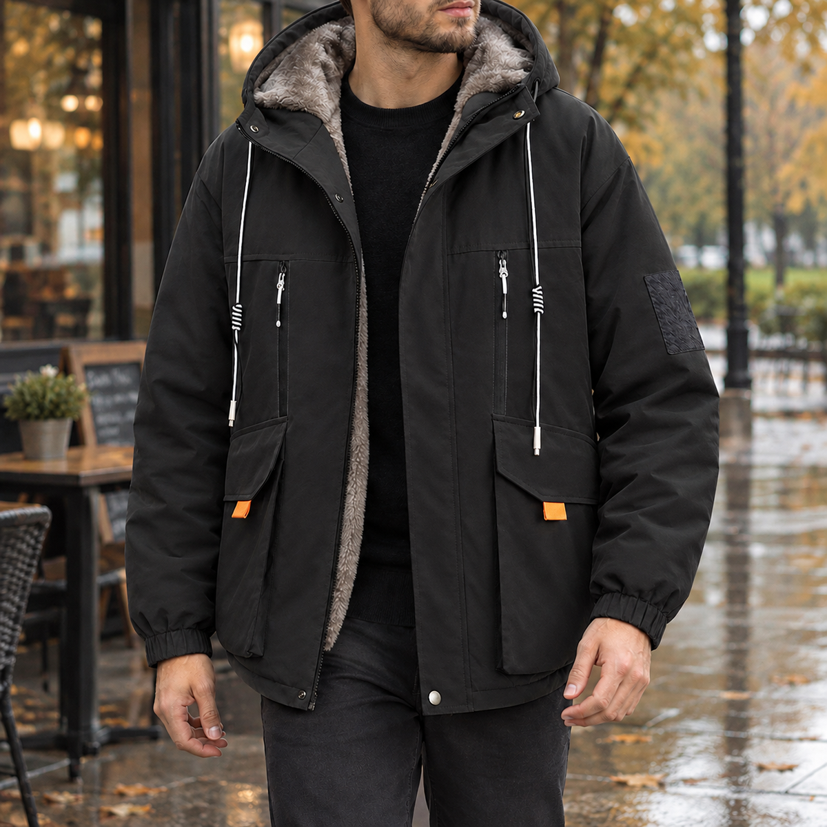 Jordan Fleece-Lined Jacket - Black