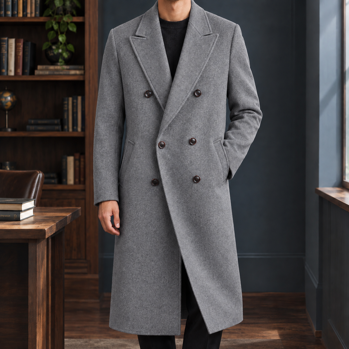 Duarte Wool Overcoat - Gray