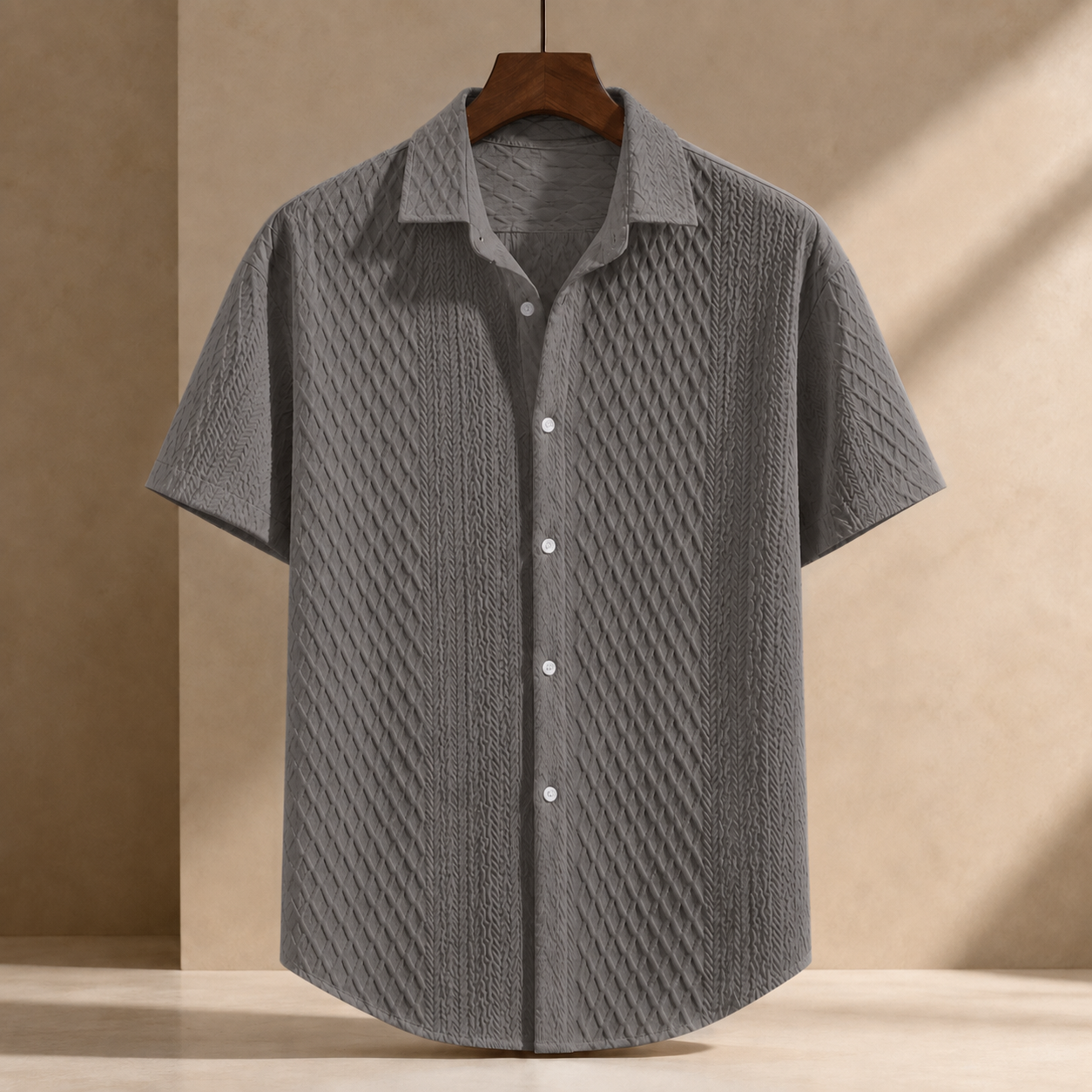 Ignatius Jacquard Shirt - Dark Gray