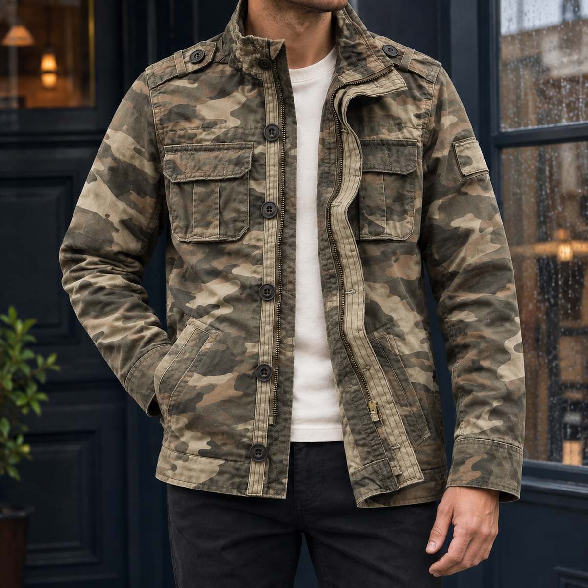 Joseph Utility Jacket - Sand Camouflage