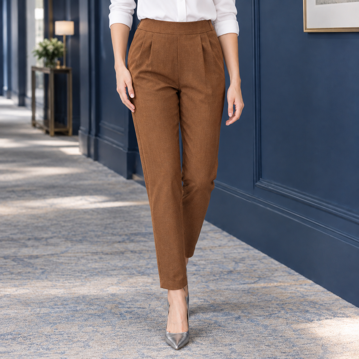 Gemma Tapered Pants - Caramel
