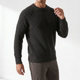 Pascal Fisherman Rib Sweater - Dark Gray