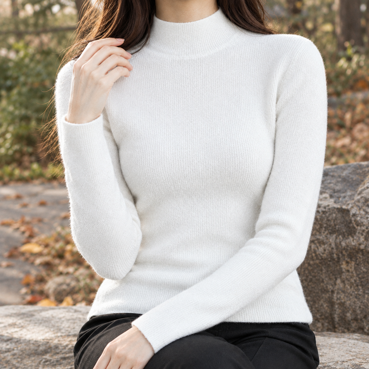 Wilhelmina Cashmere Sweater - White