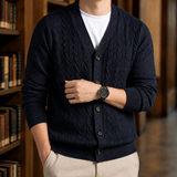 Maxim Cable Knit Sweater - Dark Navy