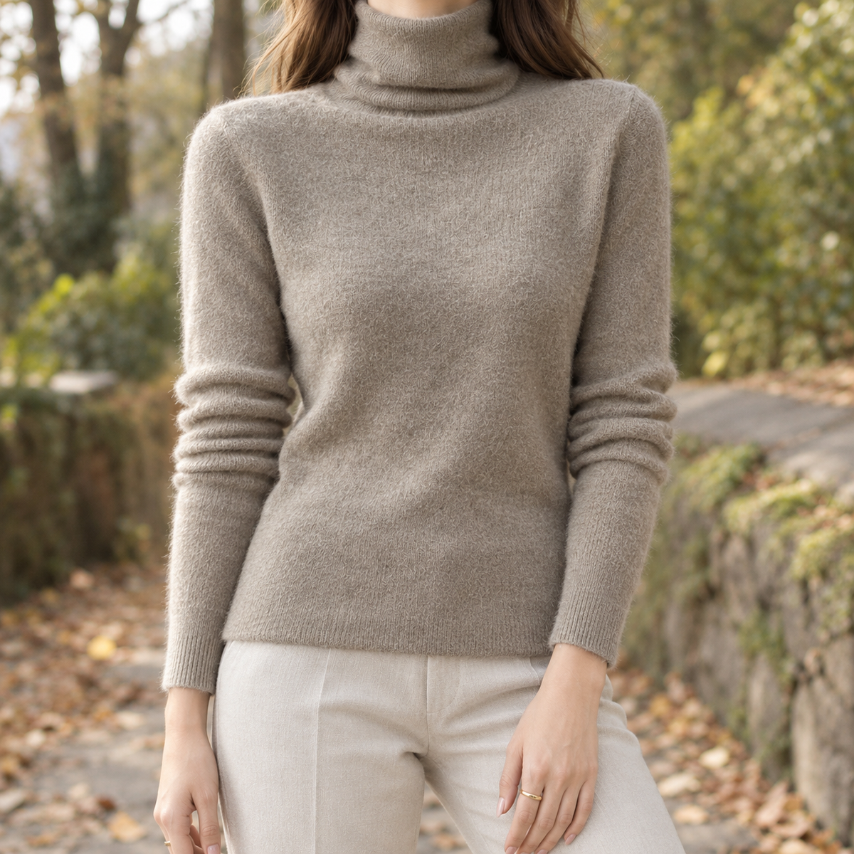 Annabel Turtleneck Sweater - Camel