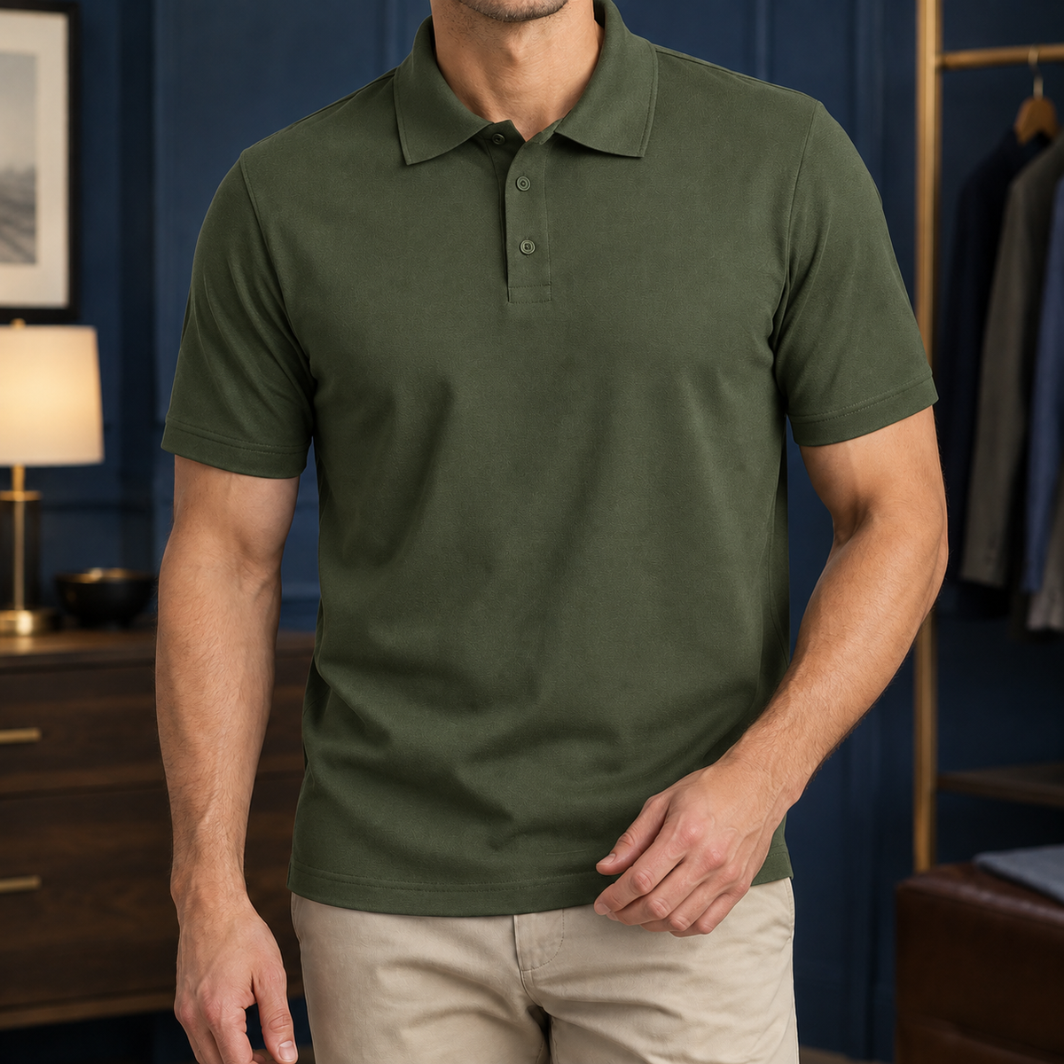 Clement Classic Polo - Olive Green