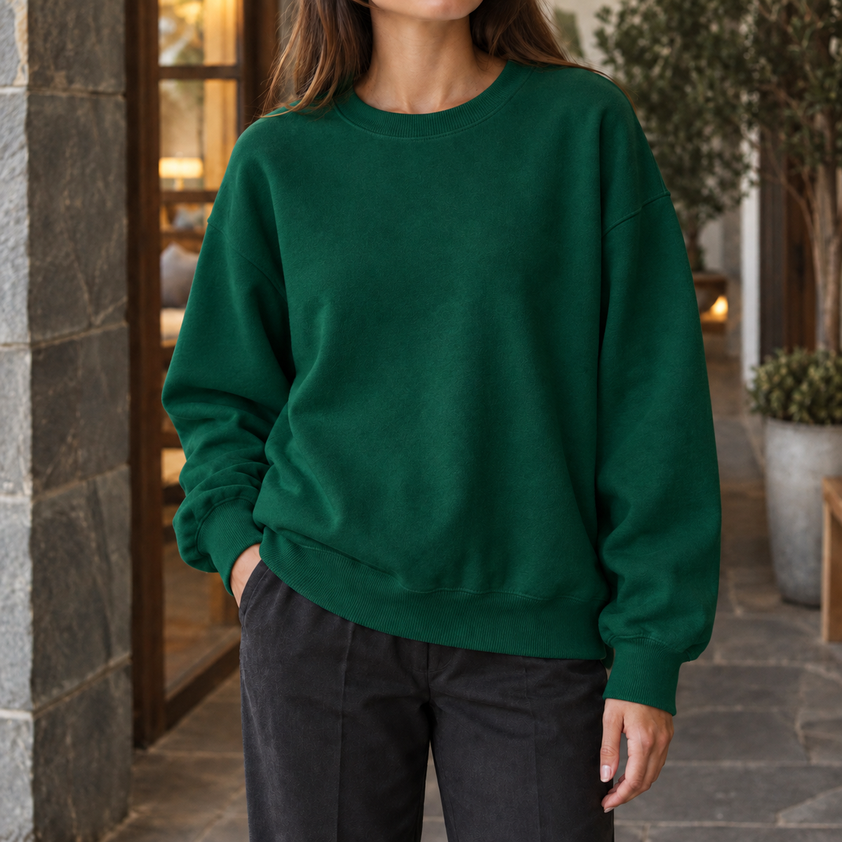 Blair Crewneck Sweater - Dark Green