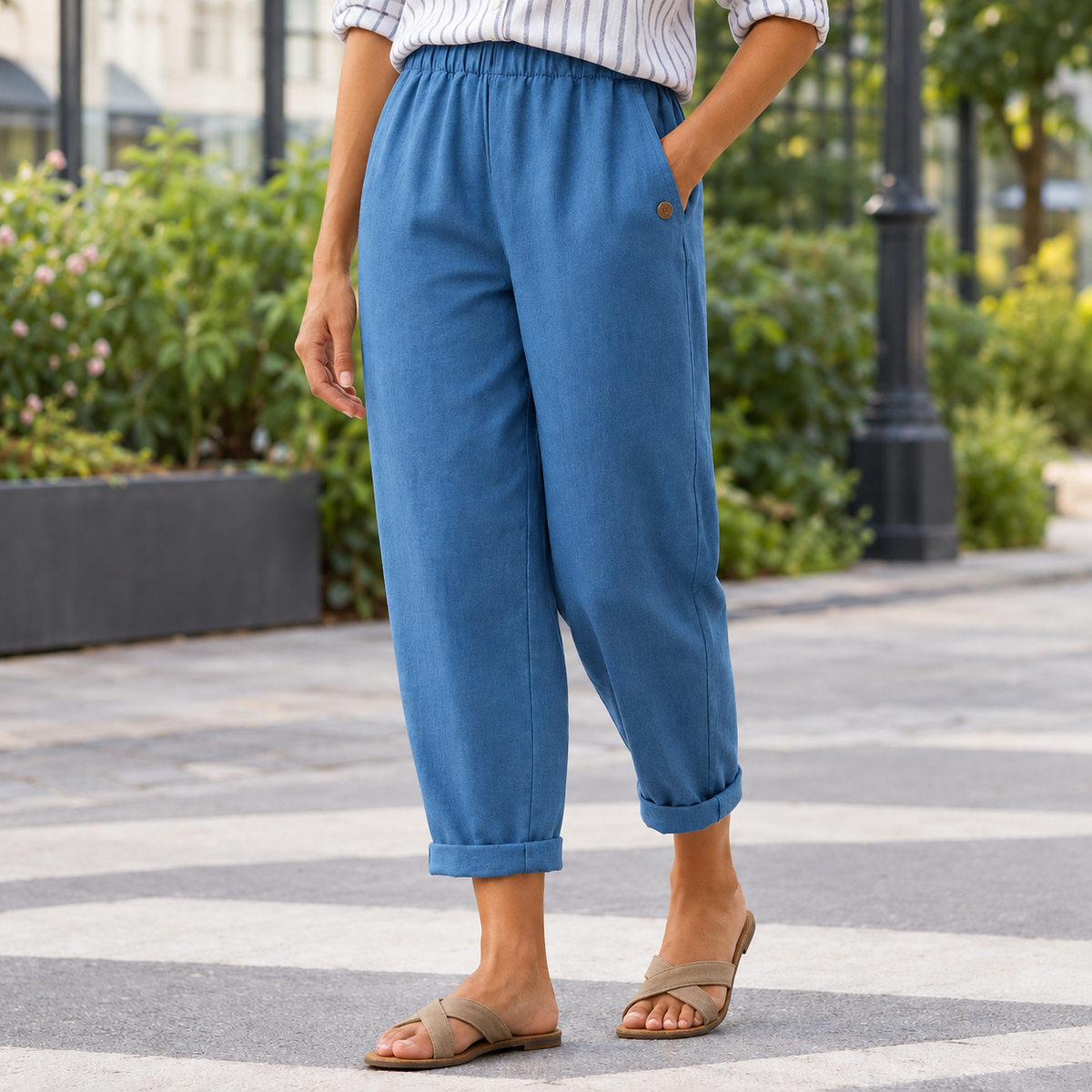 Cassia Relaxed Pants - Blue