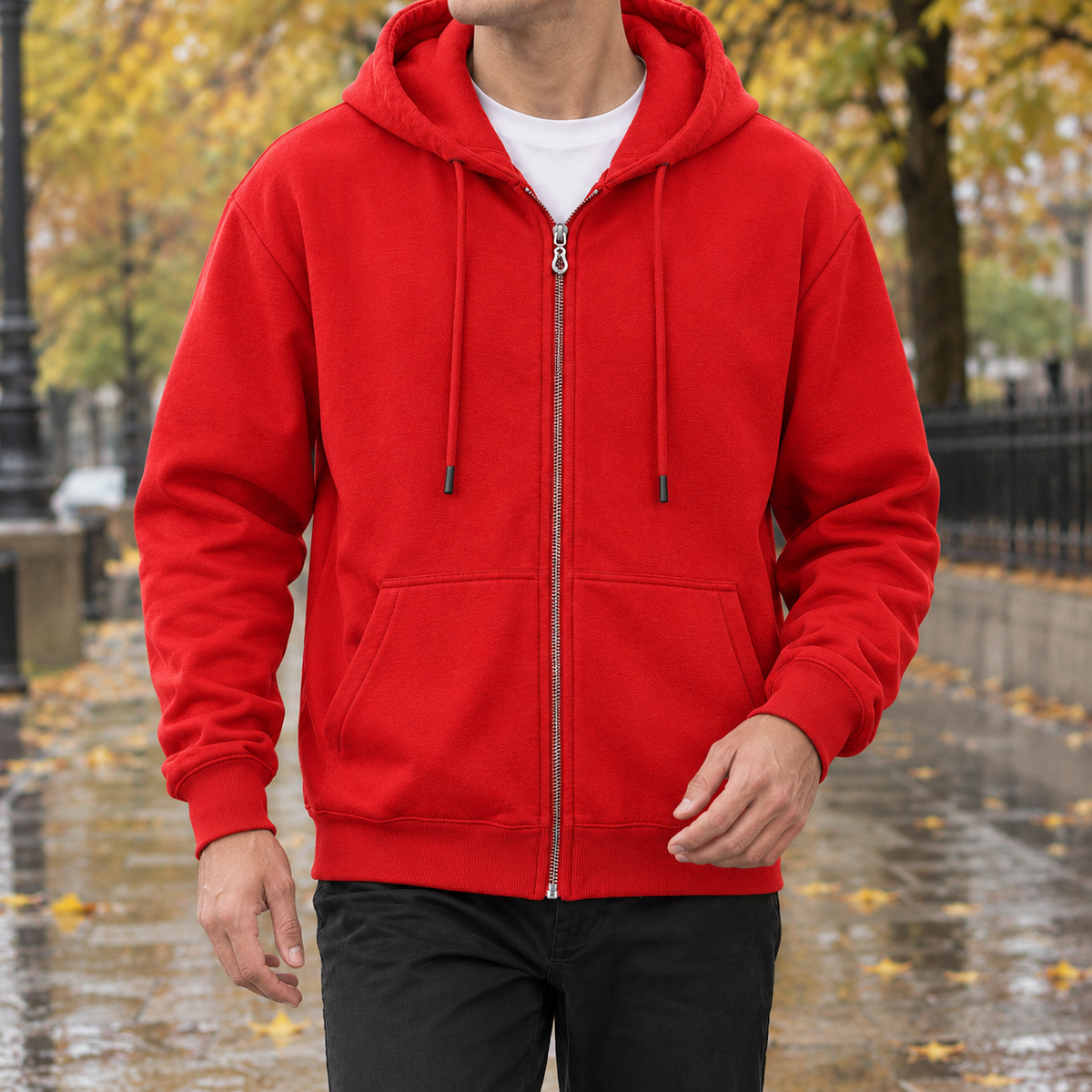 Christian Zip Front Jacket - Red
