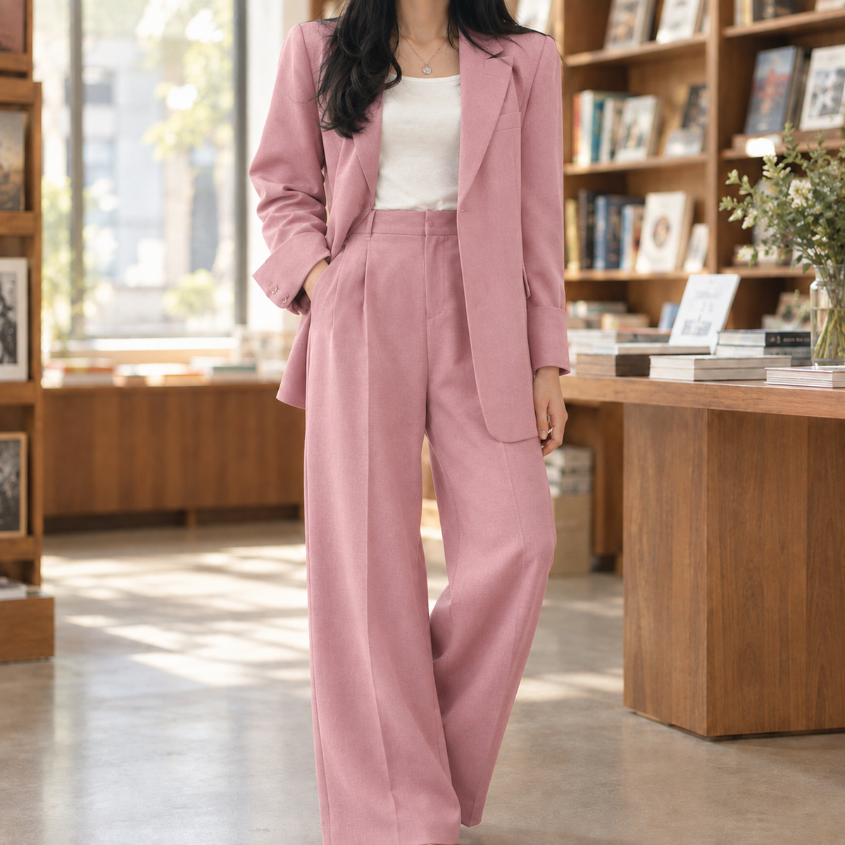 Ruby Tailored Suit - Pink