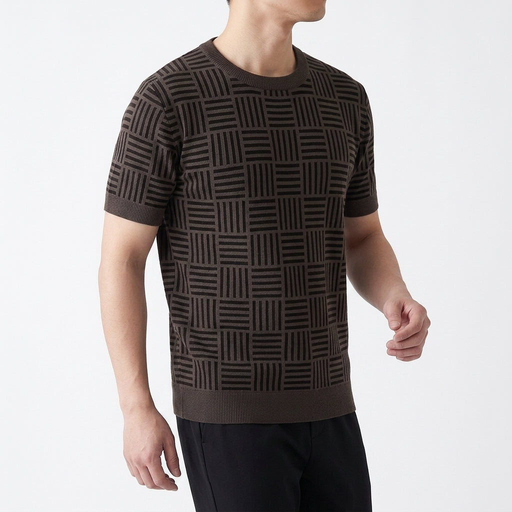 Wyatt Knit Tee - Espresso Brown