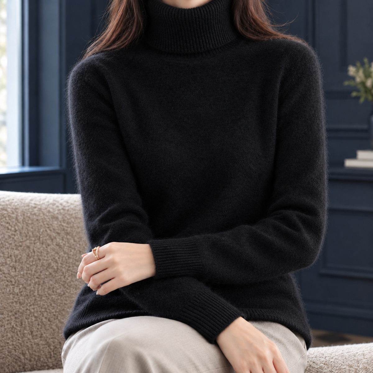 Winifred Cashmere Sweater - Black