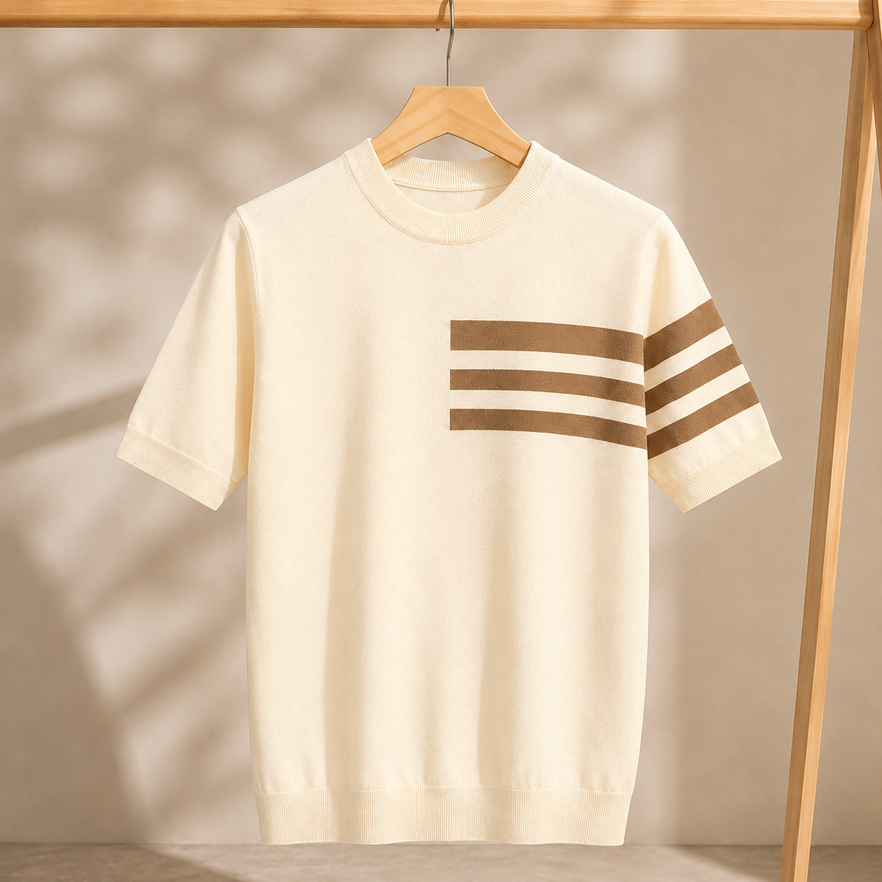 Jude Crew Neck Top - Apricot
